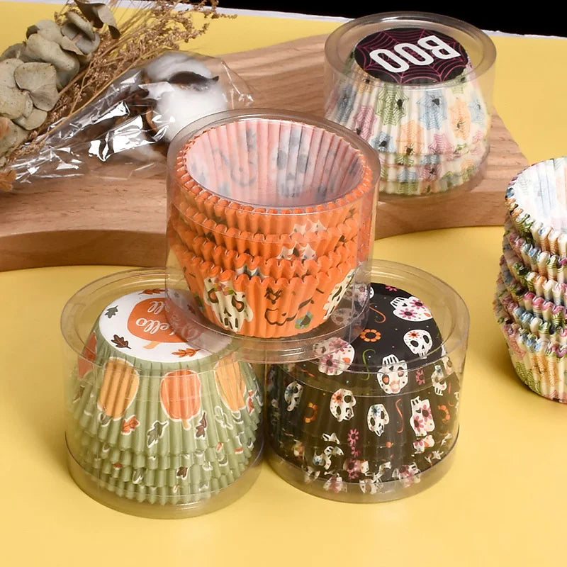 100Pc Halloween Cupcake Wrap