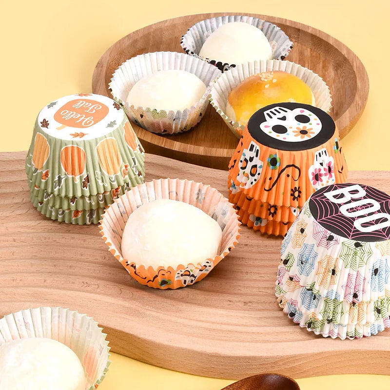 100Pc Halloween Cupcake Wrap
