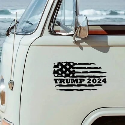 Trump 2024 Flag Car Sticker