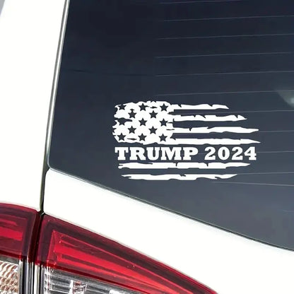 Trump 2024 Flag Car Sticker