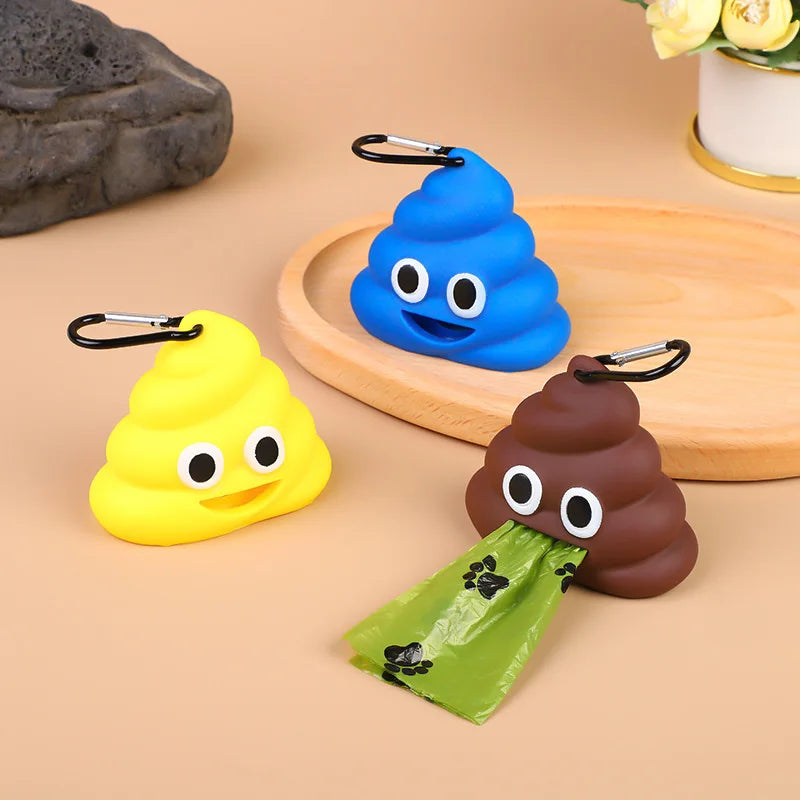 Poop shaped pet waste bag dispenser