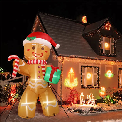 8FT Christmas Inflatables Gingerbread Man