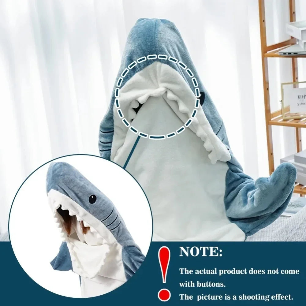 Shark Blanket Adult Hooded