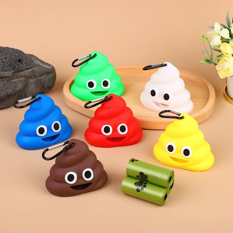 Poop shaped pet waste bag dispenser