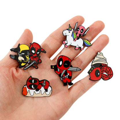 Wolverine Deadpool Anime Pin Metal Badge