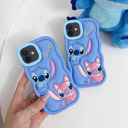 Silicone Stitch Soft Cover Case For iPhone