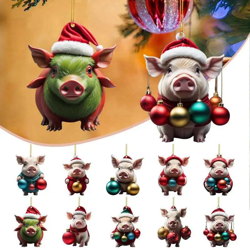 Funny Piggy Ornaments