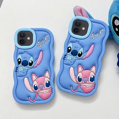 Silicone Stitch Soft Cover Case For iPhone