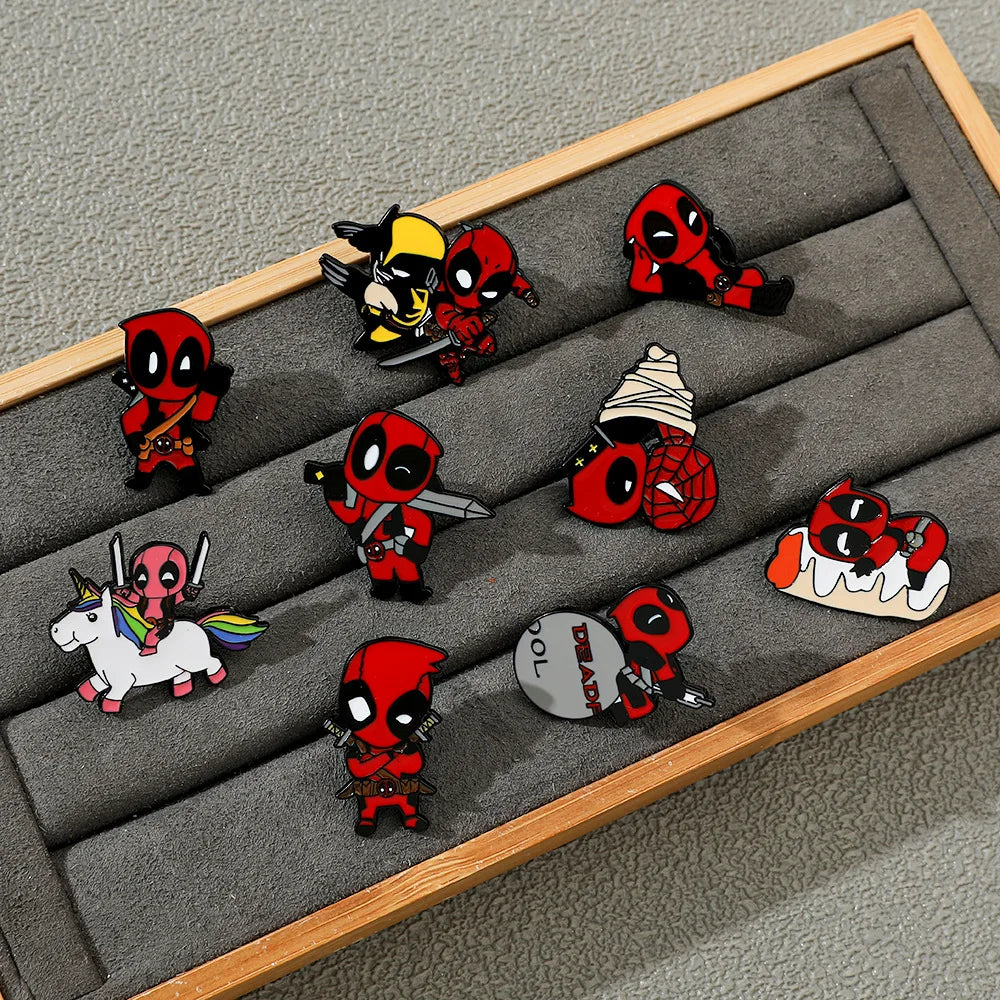 Wolverine Deadpool Anime Pin Metal Badge