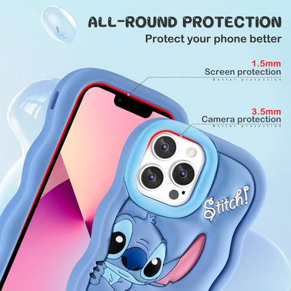 Silicone Stitch Soft Cover Case For iPhone