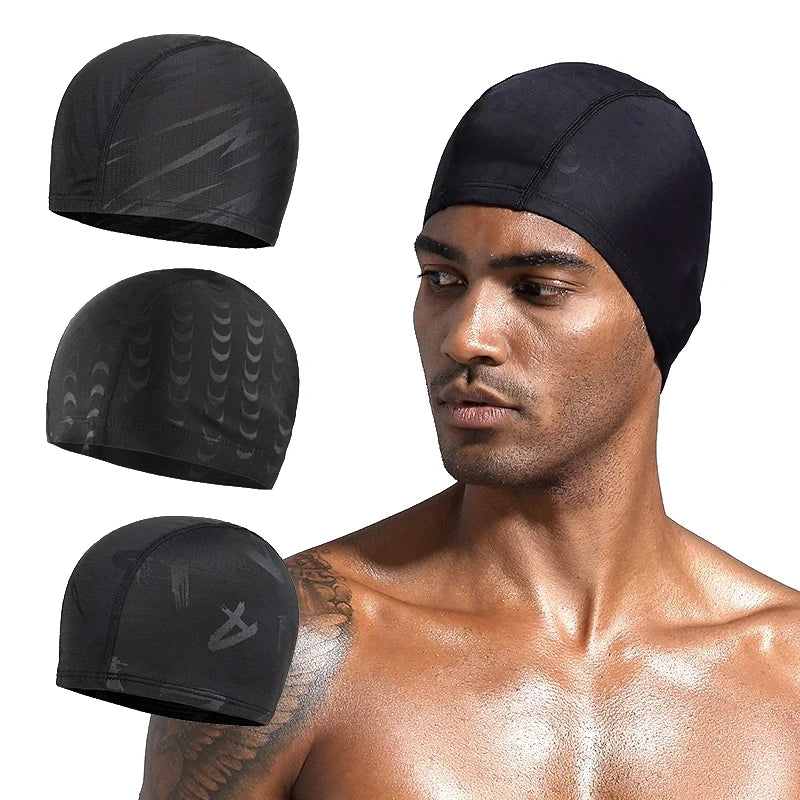 Shark Skin Fabric Swimming Cap