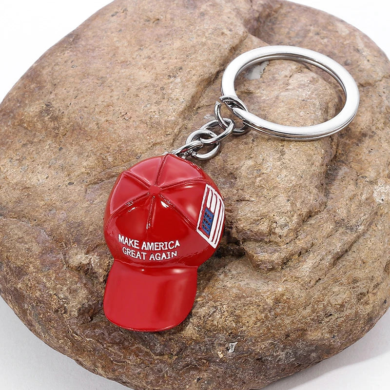 Trump Red Hat Keychain