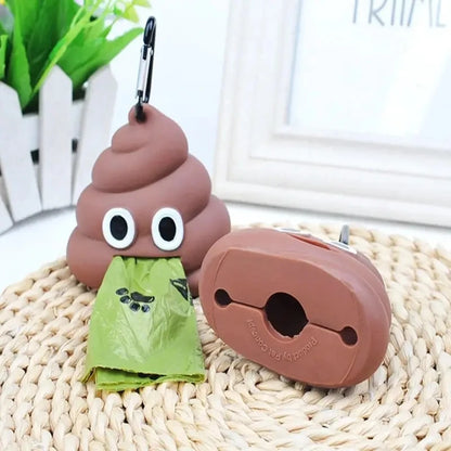 Poop shaped pet waste bag dispenser