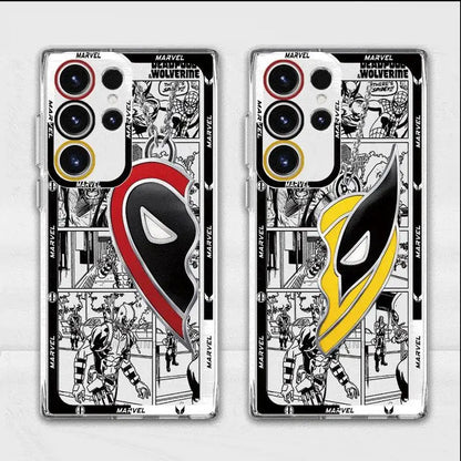 Deadpool Wolverine Clear Phone Case for Samsung