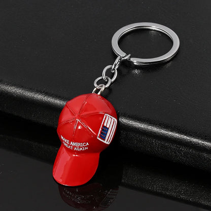 Trump Red Hat Keychain