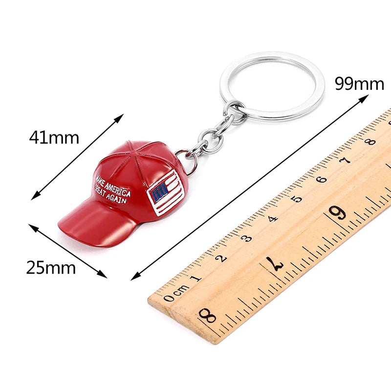 Trump Red Hat Keychain