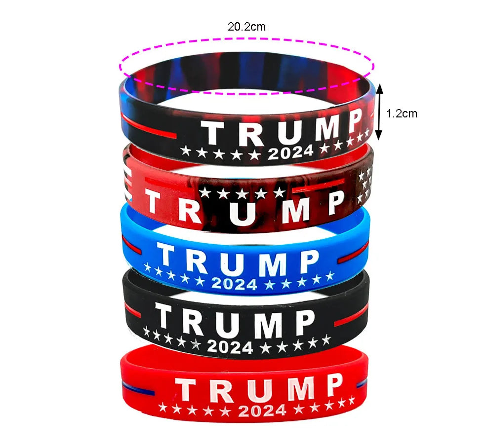 Trump 2024 Campaign Silicone Bracelet