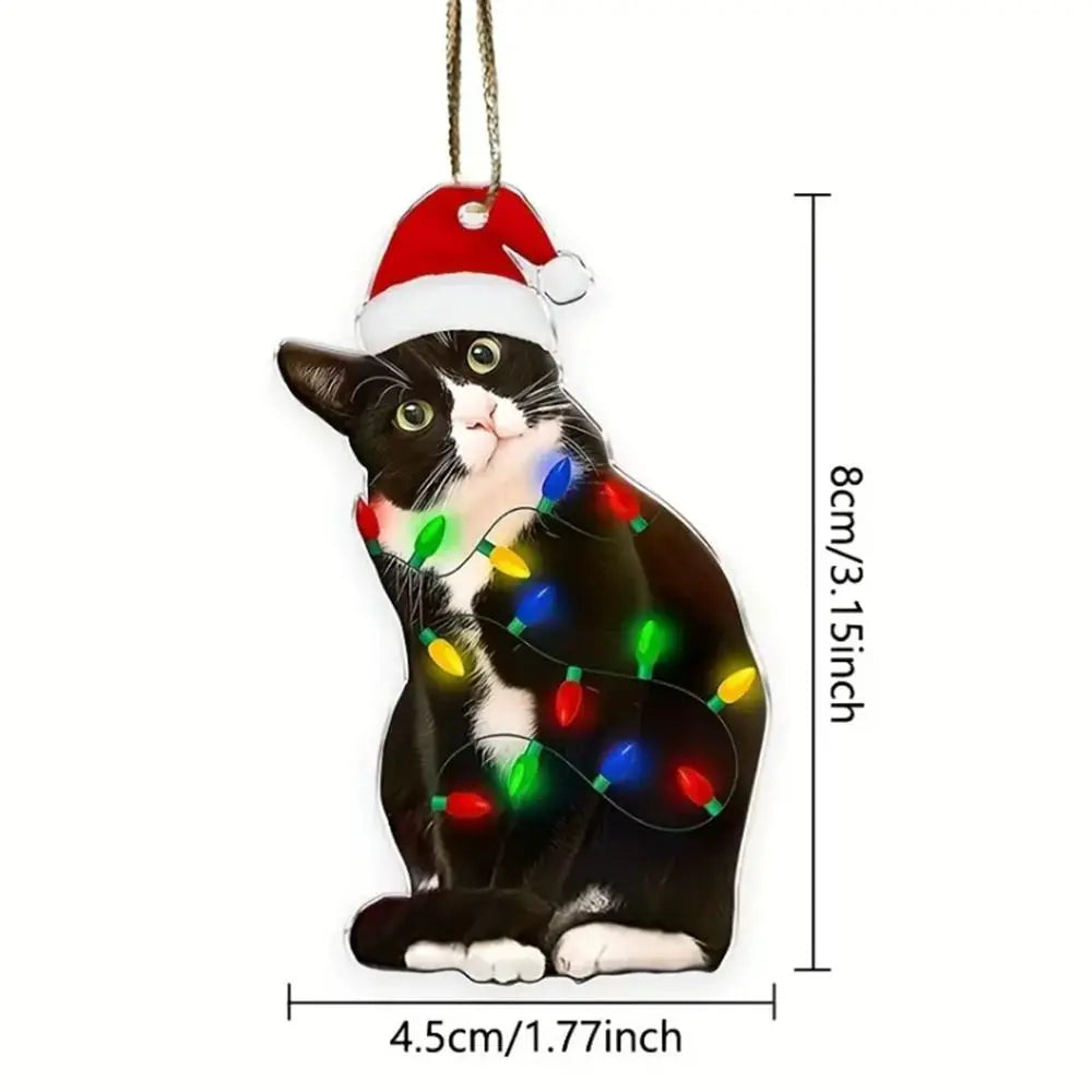 Funny  Christmas Black Cat Ornaments