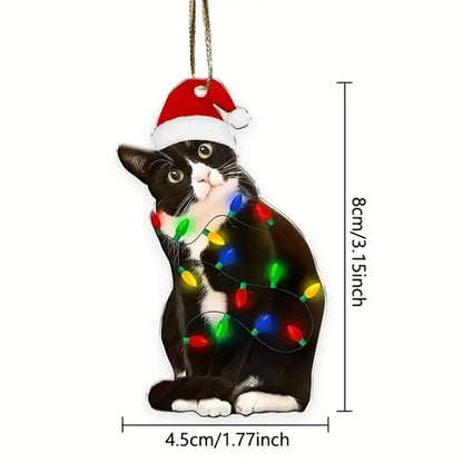 Funny  Christmas Black Cat Ornaments