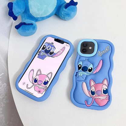 Silicone Stitch Soft Cover Case For iPhone