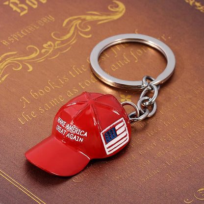 Trump Red Hat Keychain