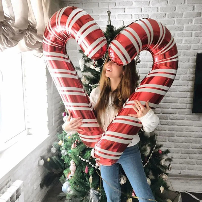 2 Inflatable Christmas Candy Cane Balloons